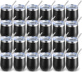 Volhoply 12oz Stainless Steel Wine Tumbler with Lid Bulk 24 Pack,Double Wall Vacuum Stemless Wine Glasses,Reusable Metal Travel Coffee Mug with Straw,Insulated Cups Gifts for Christmas（Black,24 Set） by LiveFully%EF%BC%8CDrinkFreely%E2%80%94KeepGoingwithVolhoply%EF%BC%81