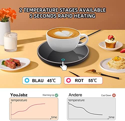 Coffee Mug Warmer, Candle Warmer, Cup Warmer with 2 Temperature Settings and Auto Shut Off, Smart Coffee Warmer for Office Desk, Cup Warmer, Electric Beverage Warmer for Coffee, Tea, Milk - Image 2