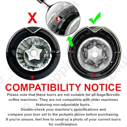 Upper & Lower Precision Fit Conical Burrs for Sage/Breville Barista Coffee Grinders – Compatible with Adjustable Burr Models Only (6 Point Burr) - Image 4