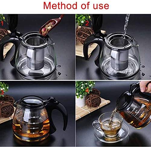 Tea Kettle,Teapot with Infuser Creative Design Glass Teapot 750ml, Fashion Glass Teapot for Tea Flower with Removable Steel Infuser Tea Kettle Teapot - Image 3