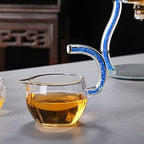 RORA Lazy Kungfu Glass Tea Set Semi Automatic Drip Rotating with Infuser Glass Teapot Set (6 cups) - Image 6