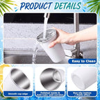 Mimorou 20 Pack 16 oz Stainless Steel Cups Metal Cup, White - Image 3