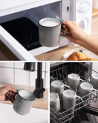 famiware Coffee Mug Set of 4, Star 12 oz Ceramic Mugs Cups Set with Handle - Image 6