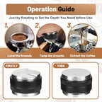 53mm Espresso Tools, Distributor and Tamper Kit, WDT, Funnel & Puck Screen - Image 3