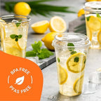 Clear Plastic Cups with Strawless Sip Lids - 20 oz [100-Sets] PET Cups - Image 4