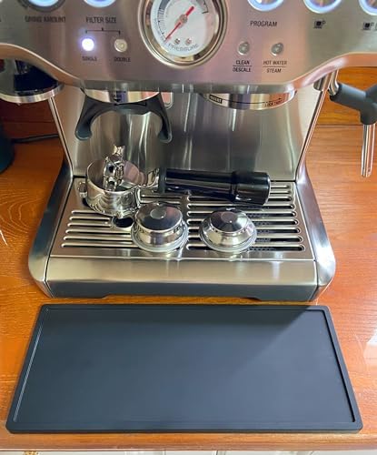 Silicone Tamping Mat Non-Slip Tamper Mat Espresso Tamping Mat for Barista Food Grade Tamping Pad Long 5” x 12” Black - Image 2
