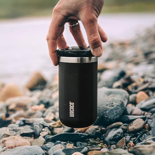 WACACO Octaroma Lungo Vacuum Insulated Coffee Mug, Double-wall Stainless Steel Travel Tumbler With Drinking Lid, 10 fl oz(300ml), Ceramic Black - Image 5