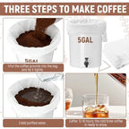 50Pcs 20" x 20" Commercial Cold Brew Coffee Filters for 5 Gallon Buckets, Cold Brew Bags Disposable for Commercial Model Cold Brew Coffee Makers - Image 5