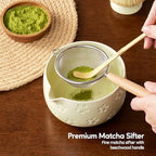 Matcha Whisk Set, Ceramic Matcha Set, 6 Pcs Matcha Kit Includes Matcha Bowl, Matcha Whisk with Holder, Bamboo Scoop, Scoop Rest, Sifter, Ceremonial Matcha Tea Set, Perfect Gifts, Beige - Image 2