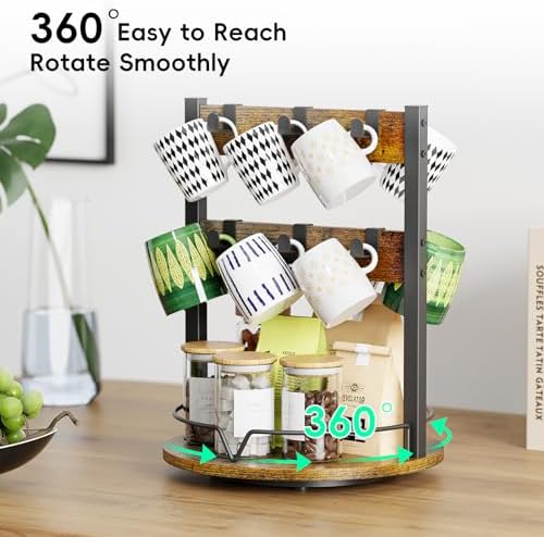 KLM Wood Coffee Mug Holder,Mug Display Organizer - Image 2