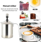 400/800ml Manual Milk Frother Stainless Steel Foam Mesh Coffee Foamer Cup Cappuccino Creamer - Image 3