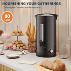 GarveeTech Commercial Electric Coffee Urn Hot Beverage Dispenser - Double Wall Stainless Steel, Large Capacity for Catering, Buffet, Parties, Events - Fast Heating - 12L/3.2 Gallon - Image 4