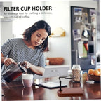 Solid Wood Coffee Dripper Stand with Adjustable Height for Cups - Image 3