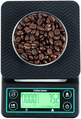 Coffee Gator Gooseneck Kettle 40oz Stainless Steel for Pour Over and Coffee Scale 0.1 Precision with Timer - Image 3
