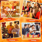 Honeydak 30 Pack Plastic Cups with Lids Straws,Fall Color - Image 6