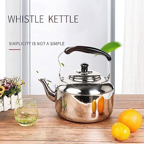 Stovetop Teapot Tea Kettle Whistling Kettle Stainless Steel Tea Kettle Stovetop Whistling Teapot With Ergonomic Handle Stove Top Tea Pot Whistle Kettle -10L - Image 2