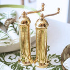 Alexander Home Original Greek Salt Mill, 8-Inch Brass – European Manual Salt Grinder Refillable - Image 2