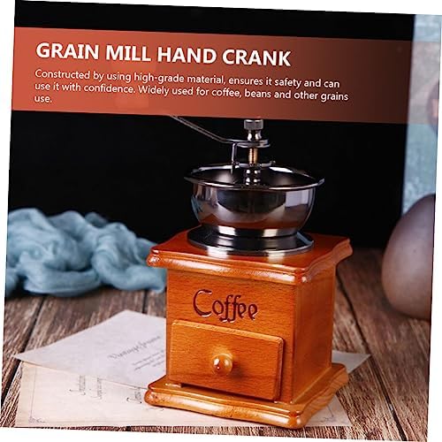Vintage Wooden Manual Coffee Grinder with Ceramic Burr, 50-60g Capacity - Image 6