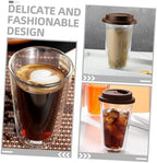 Mikinona 350ml High Borosilicate Glass Coffee Cup with Silicone Lid - Image 3