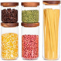 5 Piece Kitchen Canister Set, Airtight Lid Food Storage Jars for Coffee Beans, Flour, Sugar, Rice, Spaghetti by Unknown