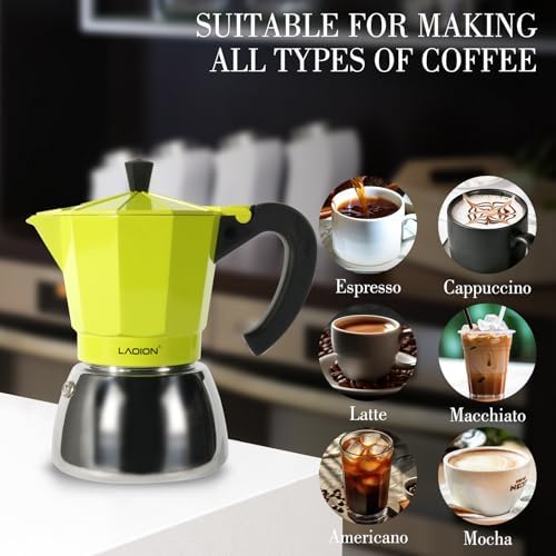 LAOION Stovetop Espresso Maker, 6Cup Moka Pot, Espresso Machine - Image 5