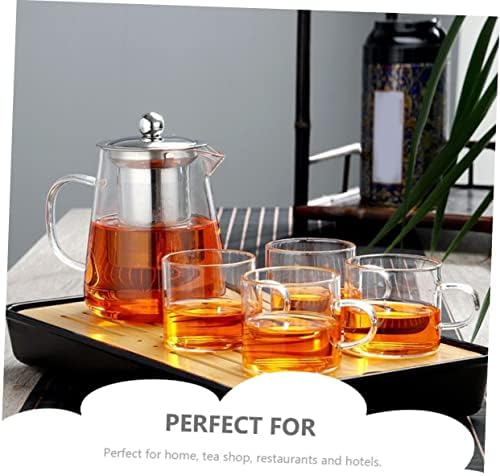 Glass Flower Teapot Stainless Steel Kettle Japanese Tea Pots Dispensing Stainless Steel Tea Infuser Glass Teapot For Stovetop Infuser Teapot Floral Tea Strainer Tea Filte,Transport-16X12.8X8.5CM - Image 7