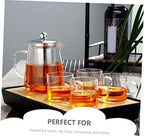 Glass Flower Teapot Stainless Steel Kettle Japanese Tea Pots Dispensing Stainless Steel Tea Infuser Glass Teapot For Stovetop Infuser Teapot Floral Tea Strainer Tea Filte,Transport-16X12.8X8.5CM - Image 7