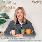 MORA Ceramic Artisan Matte Large Latte Mug Set of 4, 16oz - Microwavable, Porcelain Coffee Cups With Big Handle - Modern, Boho, Unique Style For Any Kitchen. Microwave Safe Stoneware - Safari Colors - Image 3