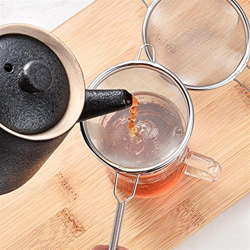 Stainless Steel Fine Mesh Kitchen Strainer with Small Skimmer Spoons - Premium Quality Flour Sieve and Tea Infuser - Cooking Accessories for Culinary Enthusiasts - Image 6