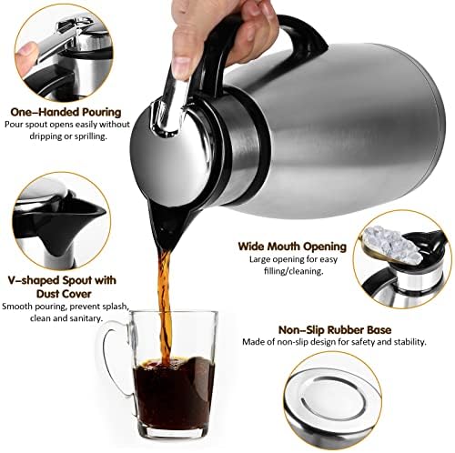 102 Oz Coffee Carafes for Keeping Hot, Stainless Steel Thermal Carafe - Image 6