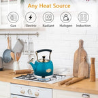 Tea Kettle Stainless Steel Teapot, Stainless Steel Teakettle for Stove Top with Heat Proof Ergonomic Handle 3.0 Quart - Image 2