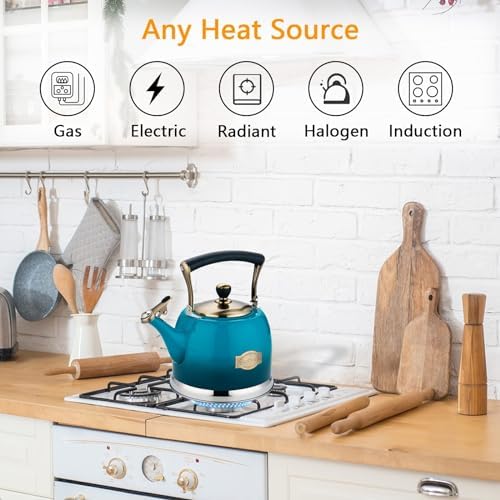 Tea Kettle Stainless Steel Teapot, Stainless Steel Teakettle for Stove Top with Heat Proof Ergonomic Handle 3.0 Quart - Image 2