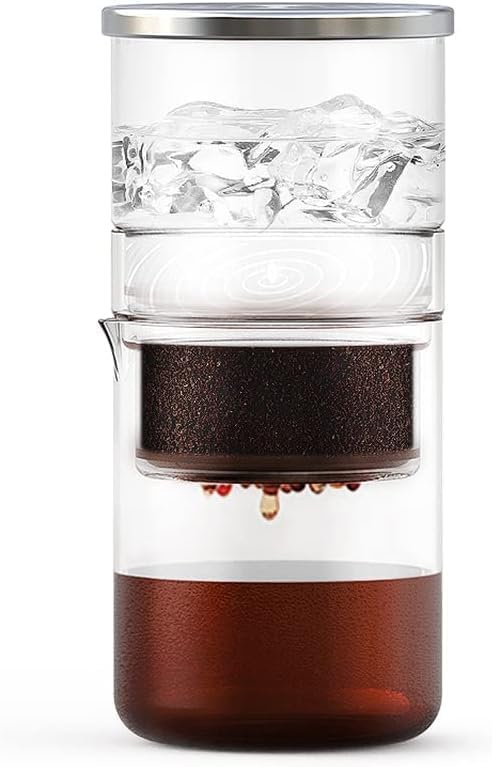 RECAFIMIL 2-in-1 Cold Brew Dripper Cold Brew Coffee Maker,Ice Drip Coffee Maker 300ml - Coffee maker for cold brewed coffee and tea, coffee maker for cold extraction by RECAFIMIL