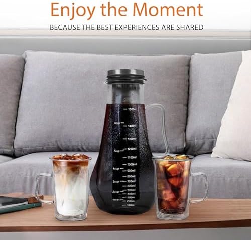 James Bentley 50oz Glass Cold Brew Coffee Maker Set + Easy-Clean Infuser - Image 6