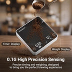 Mini Coffee Scale with Timer, 0.1g/2kg Rechargeable Espresso Scale, 4 Brewing Modes with Auto Tare and Real-Time Brew Ratio, Compact Digital Brewer for Pour-Over, White - Image 4