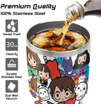 30 Oz Tumbler with Lid and Straw, Travel Coffee Mug Thermal Cups for Hot and Cold Drinks, Exquisite Stainless Steel Insulated Coffee Cup for Woman Girl - Image 4