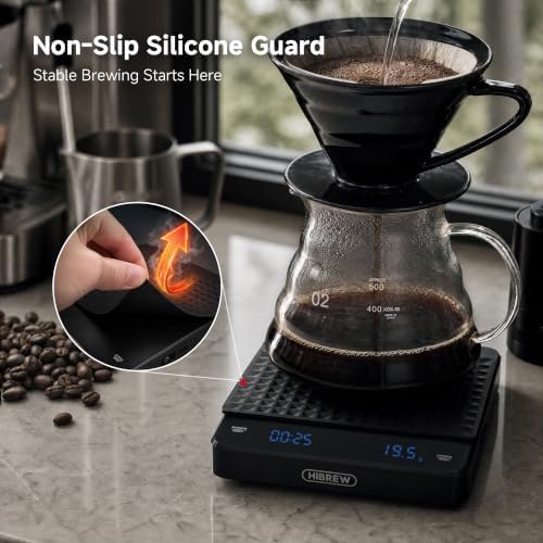 HIBREW Coffee Scale with Timer & AUTO Mode, 0.1g Precision Espresso Scale - Image 3