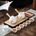 Chinese Tea Set Traditional, Chinese Gongfu Tea Set with 6 Cups, Kung Fu Tea Set for Adults (JYMT Sidehandle6) - Image 2