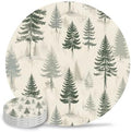 Christmas Tree Absorbent Ceramic Coasters Set of 4, Xmas Pine Trees Winter Rustic Forest Vintage 4" Round Drink Coasters with Cork Base, Coffee Mugs Mats for Housewarming Gift/Bar/Holiday Party by Unknown