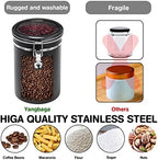 2×63OZ Stainless Steel Coffee Canister with Shelf and Scoop for Coffee Bar - Image 5