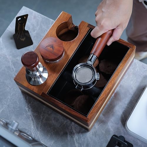 54mm Espresso Machine Accessories Kit for Breville Includes Bottomless Portafilter, Spring Loaded Tamper, Knock Box, Distributor and Wdt Tool - Image 2