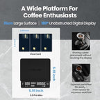 MHW-3BOMBER Extra-Large Coffee Scale with Timer, 5.9 * 5.9in, Digital Pour-Over Scale with Flow Rate, 2kg/0.1g Espresso Scale, 3-Brew Mode, Rechargeable Coffee Bean Weight Scale,Black,ES5663 - Image 3