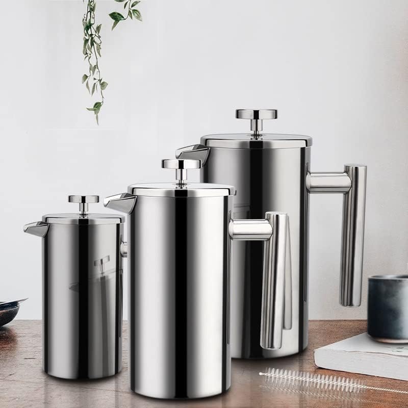Coffee Maker French Press Stainless Steel Espresso Machine Double-Wall Insulated Tea Pot - Image 3