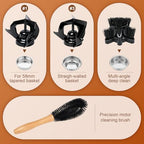 Electric Portafilter Cleaner, Automatic Portafilter Cleaner 58mm Knock Box | Dual Station Coffee Puck Cleaner Machine | Espresso Knock Box | Puck Sucker | Commercial & Home Barista Tool - Image 4