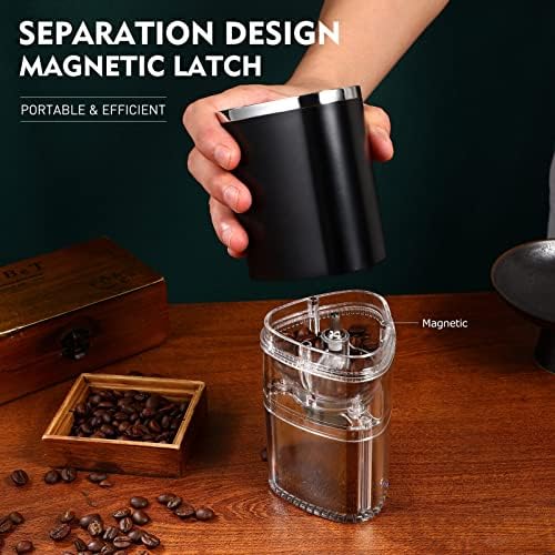 UPKOCH Electric Coffee Burr Mill Detachable Design Rechargeable Automatic Coffee Bean Mill for Home Use for Conical Grinding and Timing Functions - Image 6