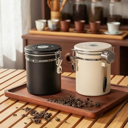 Garvee Coffee Canister, 22oz Airtight 304 Stainless Steel Container, 2-Pack - Image 7