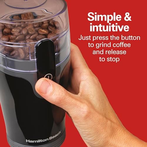 Hamilton Beach Fresh Grind Electric Coffee Grinder for Beans,Spices and More,Stainless Steel Blades,Removable Chamber,Makes up to 12 Cups,Black,(Pack of 2) - Image 4