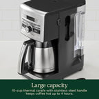 Cuisinart Personal Brew 10-Cup Thermal Coffee Maker, Fully Automatic Programmable Coffee Machine with Hot or Over Ice Options, Brew Strength Control, 52 Ounce Removable Water Reservoir, DCC-10 - Image 5