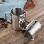 Milk Frothing Pitcher 350/600/900ml Milk Frothing Jug Stainless Steel Espresso Coffee Cup Sharp Mouth Barista Frother Pitcher Kitchen Cafe Accessories(600ml) - Image 7