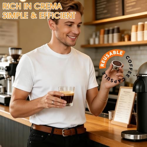 A6 230ml Reusable Steel Coffee Capsule Kit with Tamper - Image 5
